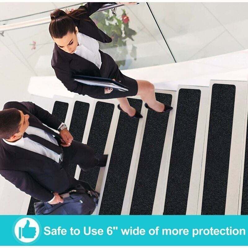 Anti-Slip Tape, Adhesive for Stairs, Friction, Abrasive for Safety, Stepladder, Indoor, Outdoor, High Traction, Black, 15 cm x 5 m — image 3
