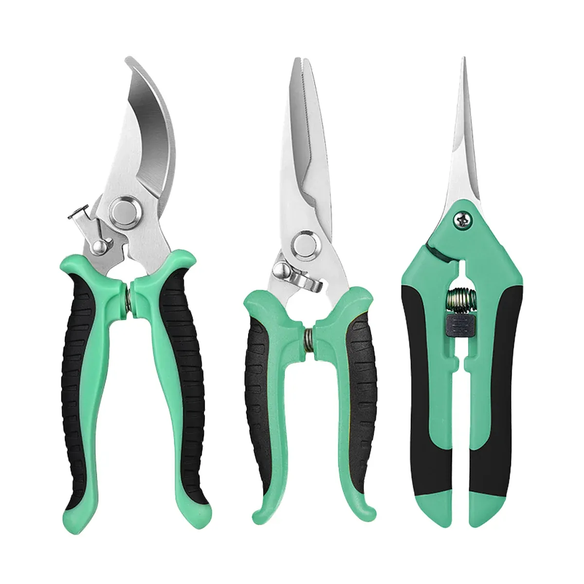 3PCS Stainless Steel Garden Shears Set Multi Function for Pruning Trimming Plants — image 2
