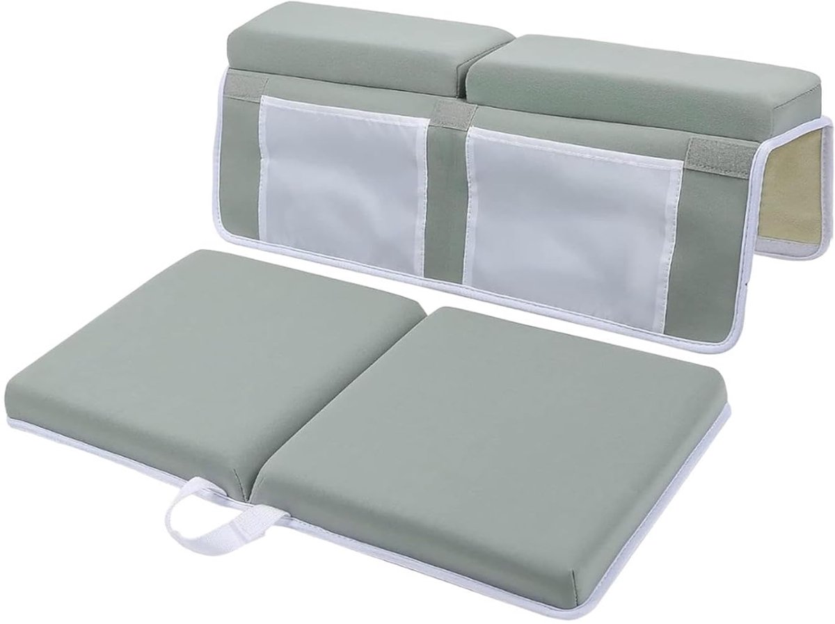 Bath Knee Cushion & Elbow Cushion Set – Thick, quick-drying, with organizer — image 3
