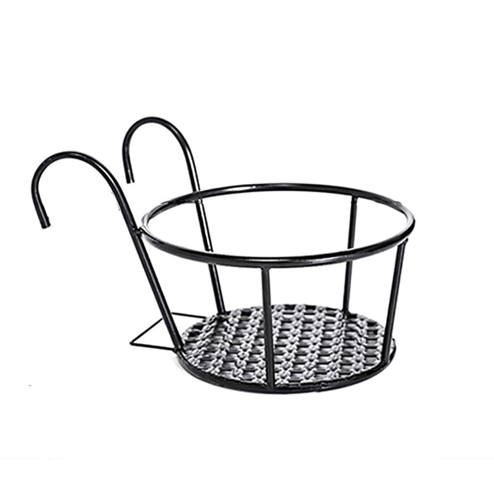 Iron Hanging Flowerpot Portable Flower Pots Metal Garden Flowers Bucket — image 2