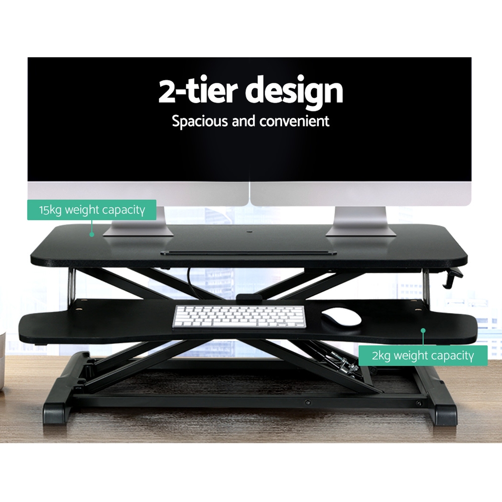 Artiss Standing Desk Riser Height Adjustable Black 80CM โ image 5