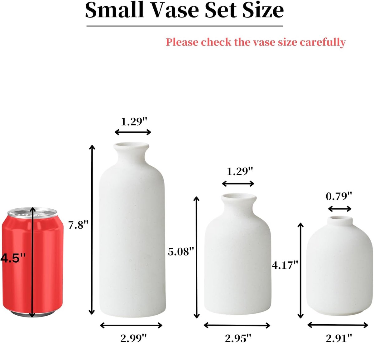 Ceramic vase set - Modern home decor vases - Suitable for bookshelves, living rooms, bedrooms, dining table decoration, gifts and small flower arrangements (3 — image 5