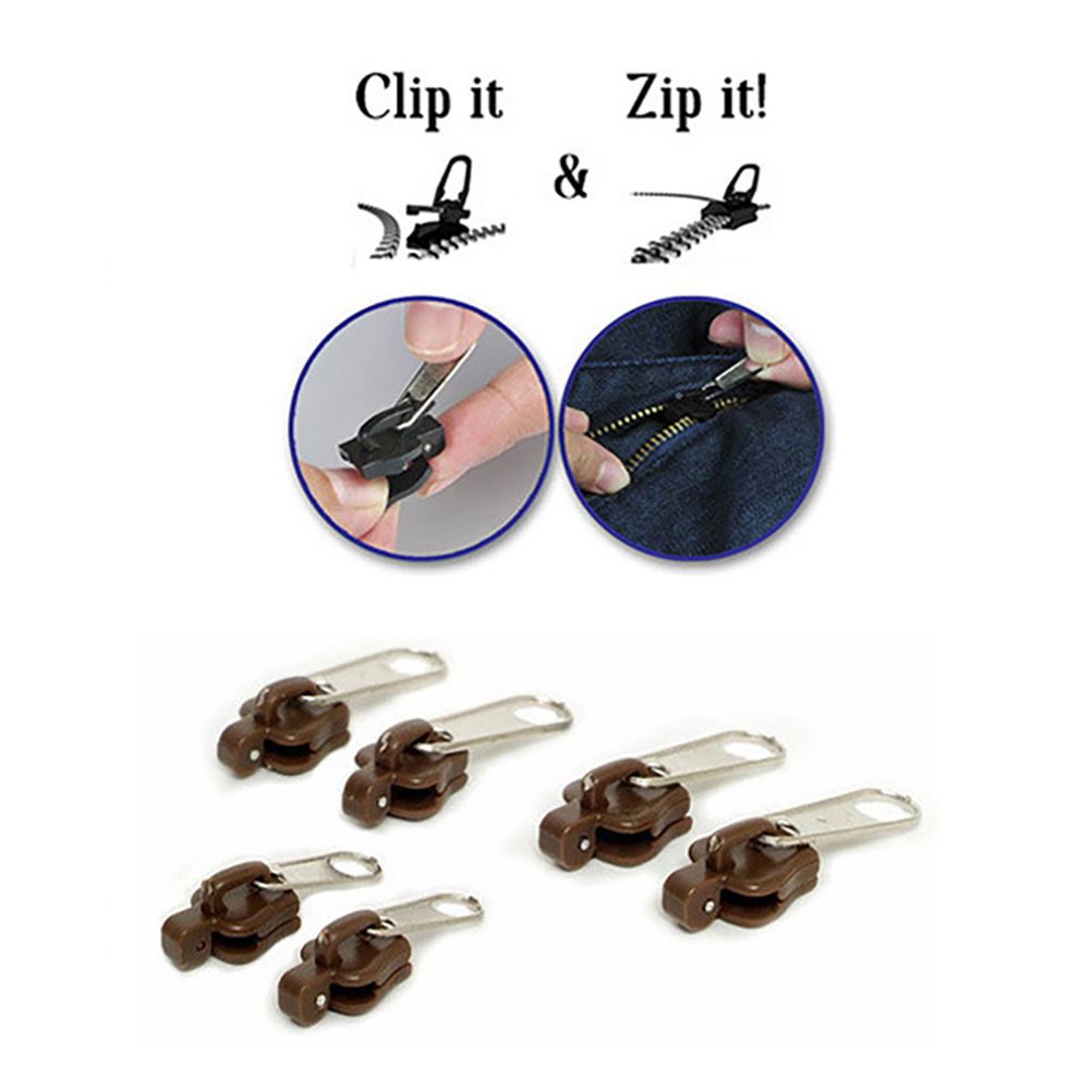 6Pcs Zip Slider Instant Repair Kit Replacement Zipper Pull Kit for Bags Jackets Luggage Backpacks โ image 3