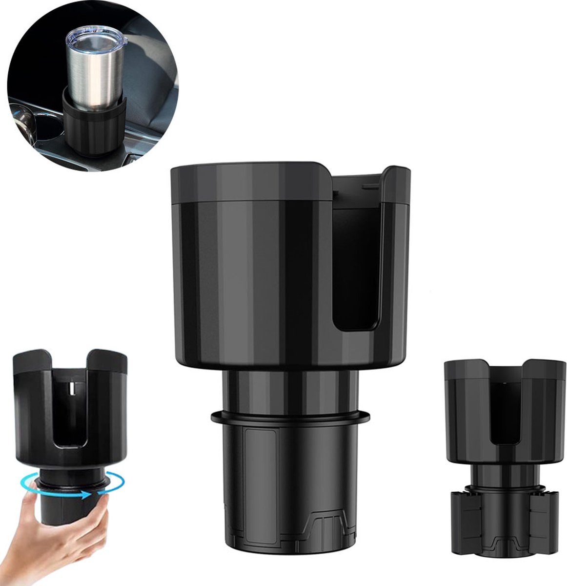 Car Cup Holder - Adjustable Cup Holder - Universal - Coffee Holder - Drink Holder - Soft Drink Holder - Large Drink Bottle Holder - Can Holder - Cupholder