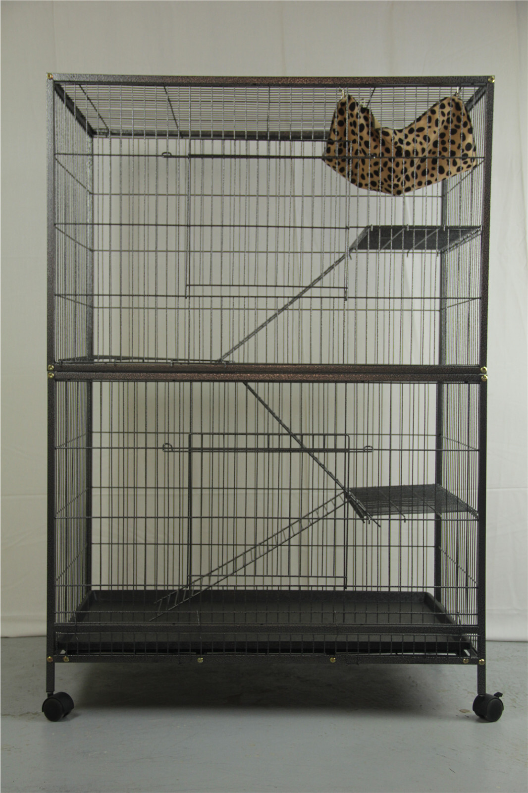 YES4PETS Pet 140cm 4 Level Bird Ferret Parrot Cage Aviary Cat Castor — image 2