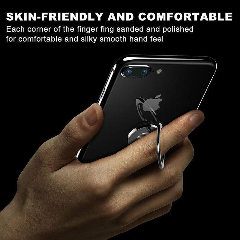 Iring Phone Ring Finger Holder Stand Mobile Grip with Mount Hook for iPhone and iPad - Black โ image 4