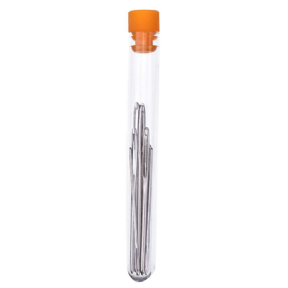 9Pcs Large Eye Blunt Needles Stainless Steel Yarn Knitting Needles Sewing Needles Knitting Weaving Stringing Needles with Needle Bottle โ image 5