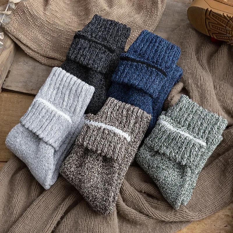 Men's Thickened Wool Socks for Fall/Winter - 5-Pair Set - Warm and Cold-Resistant - Versatile for Commuting and Outdoor Activities - The Perfect Surprise Gift — image 4