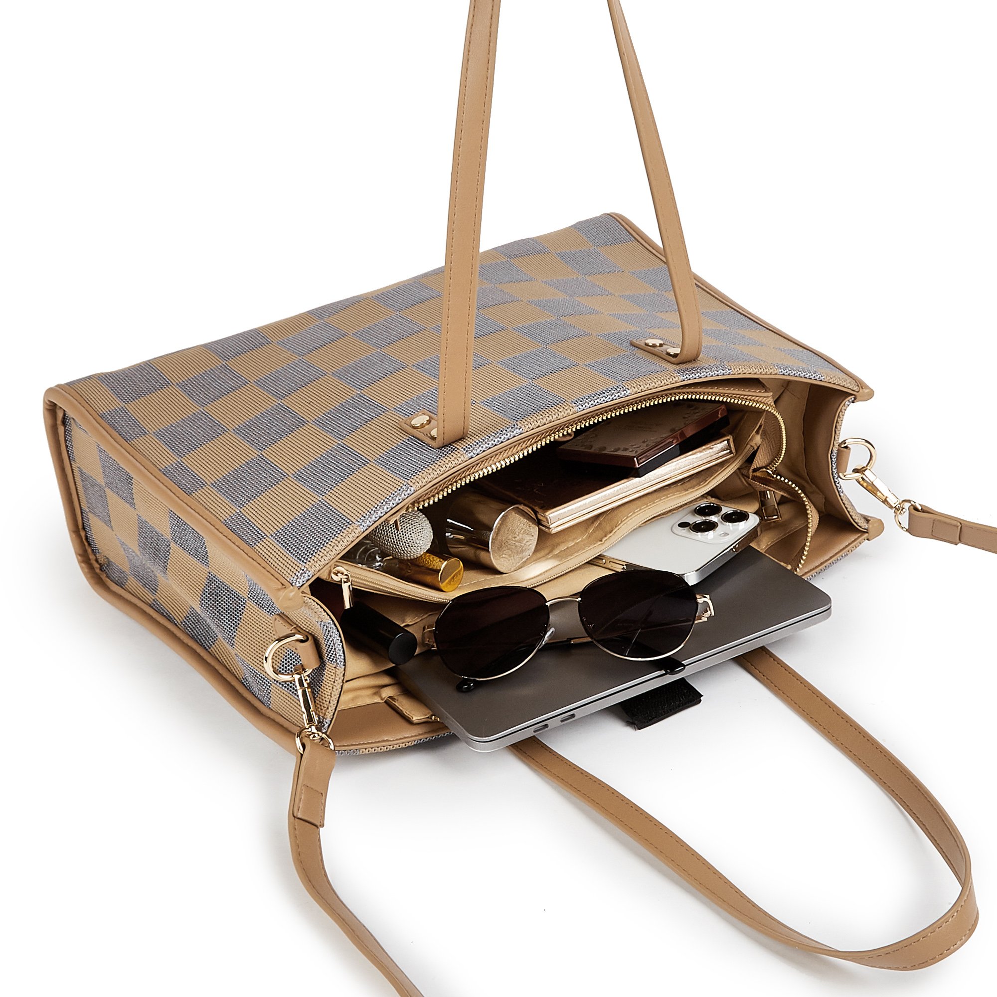 Commuter tote bag | dual-purpose handbag and shoulder bag, can hold a computer, documents, and coffee, gentle and strong — image 6