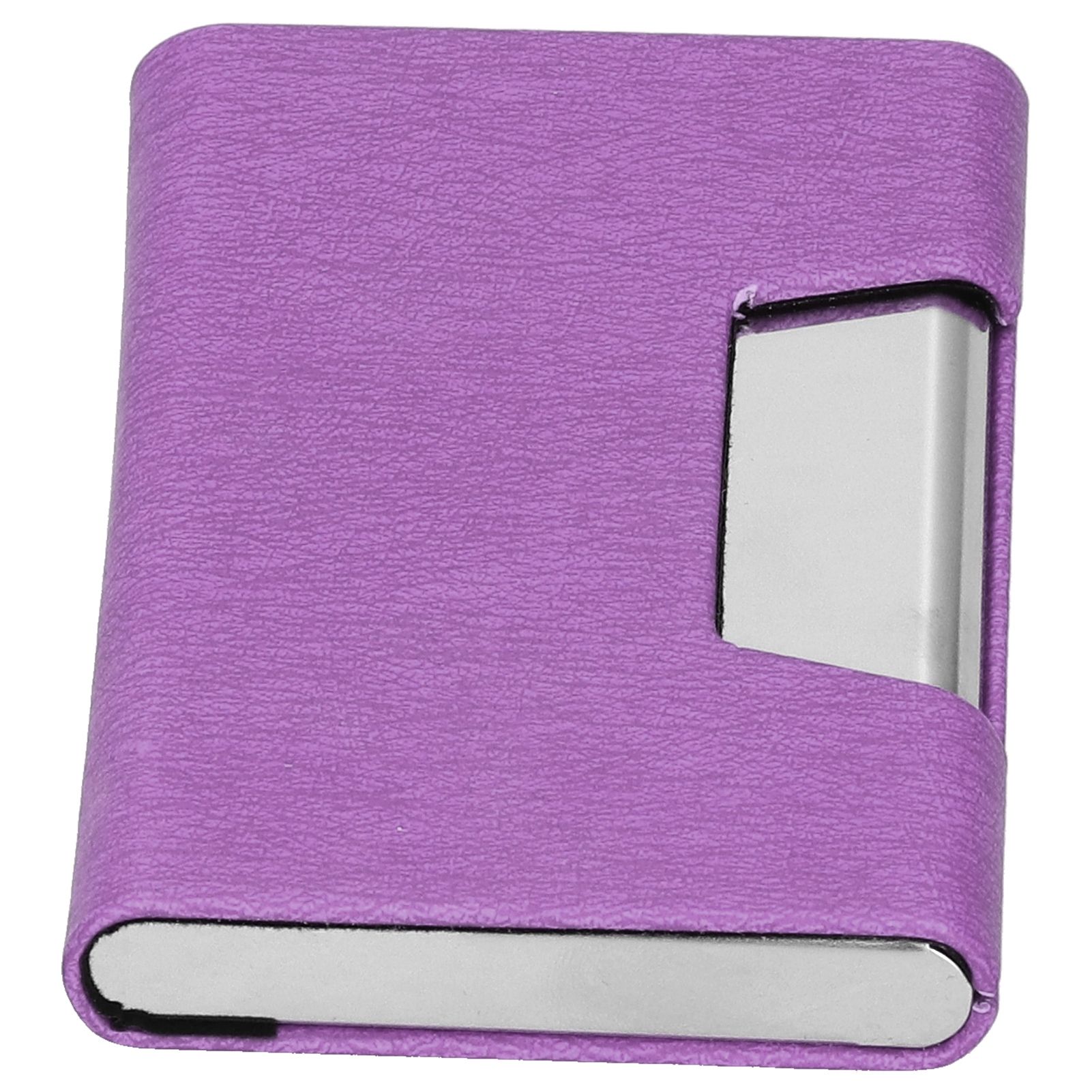 Business Name Card Holder Case Stainless Steel Organizer Portable for Business WorksPurple 336# — image 3