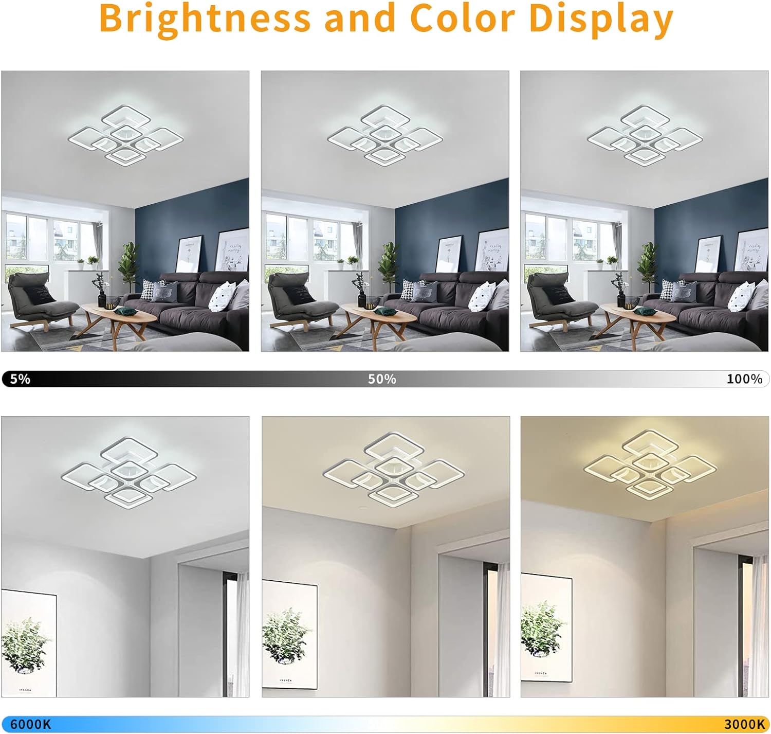 Modern LED Ceiling Light Dimmable with Remote Control โ image 6