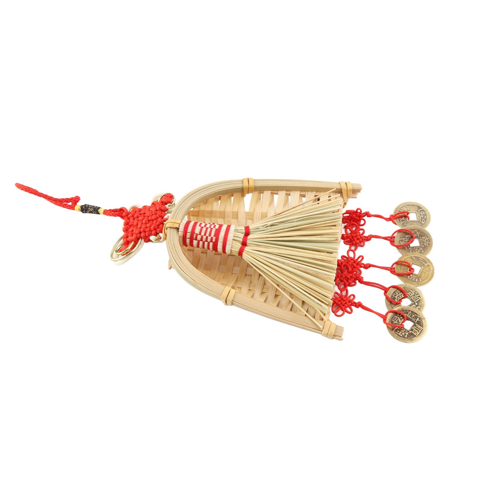 Broom Dustpan Decor Chinese Year Ornament Pendant New Tassel Hanging Decor Mini Fortune Broom Decoration B3 — image 4