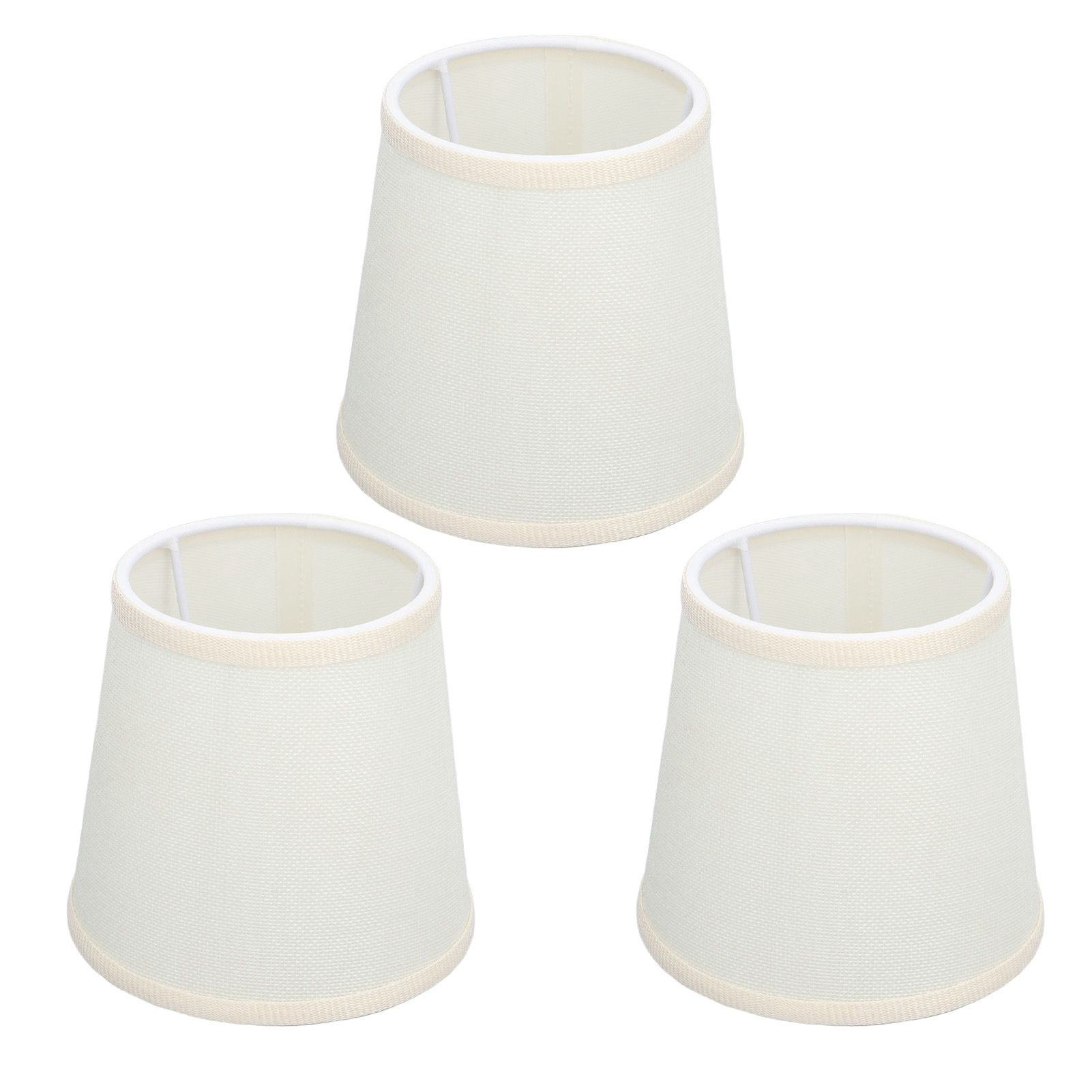 3Pcs Table Lampshade Hand Crafted High Transmittance Soft Cloth Highly Durable Safe Design Small Lamp Shades — image 2