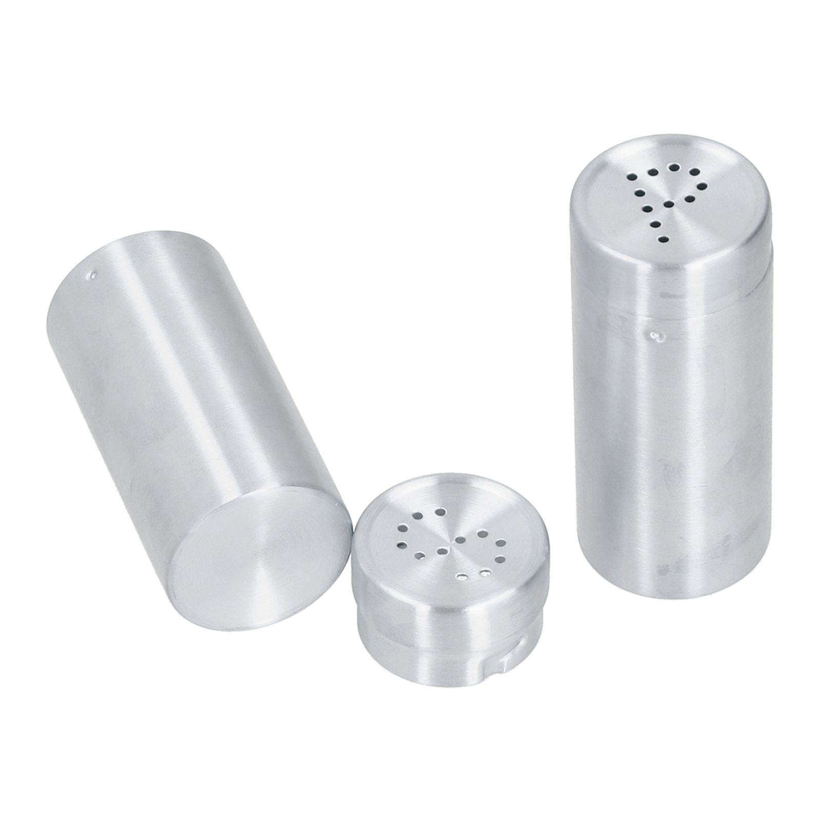 2pcs Spice Jar Stainless Steel Seasoning Bottle Salt and Pepper Shaker Kitchen ToolStainless Steel Color — image 2