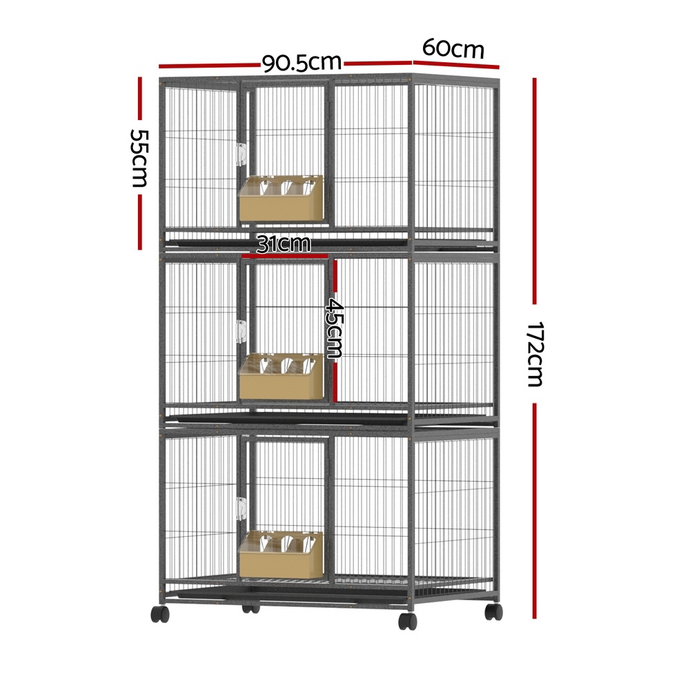 i.Pet Bird Cage Large Bird Cages Aviary Budgie Perch Cage Parrot Pet Stand Wheels — image 2