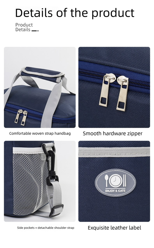 Insulated Lunch Bag Thermal Cooler Tote with Adjustable Shoulder Strap Waterproof Lining for Work School & Picnics Pink Small โ image 5