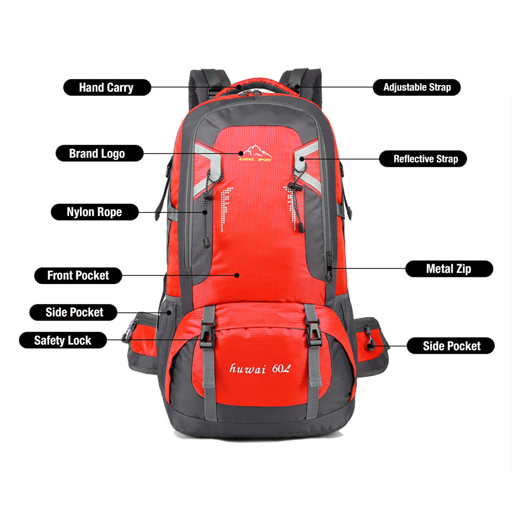 40L Waterproof Outdoor Hiking Backpack Camping Outdoor Trekking Bag(Black) โ image 3