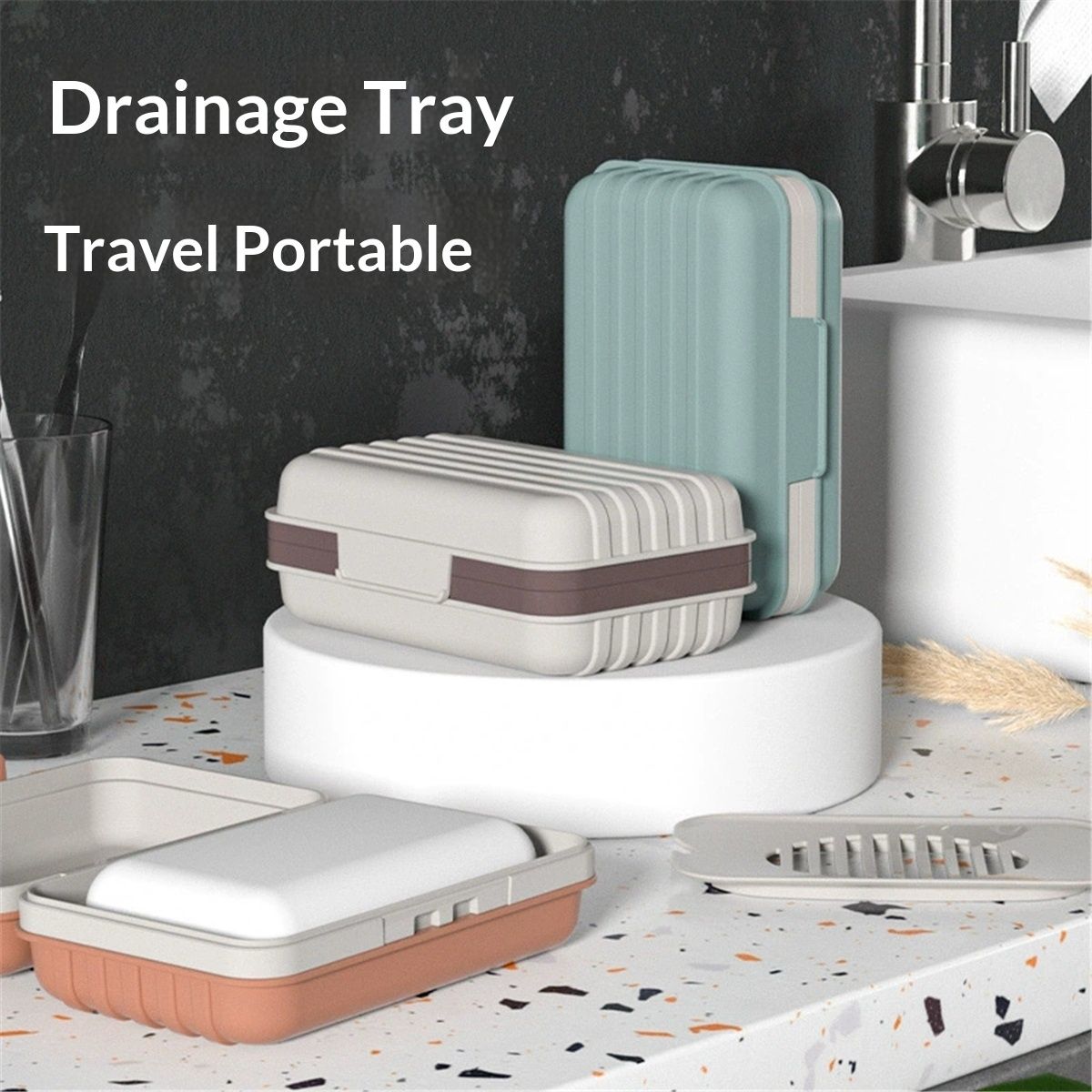 Soap Holder Dish 3 Pack for Shower, Travel Soap Case with Lid for Gym, Camping Essentials, Hiking, Travel Size Toiletries, Portable, Leakproof, Brown โ image 2
