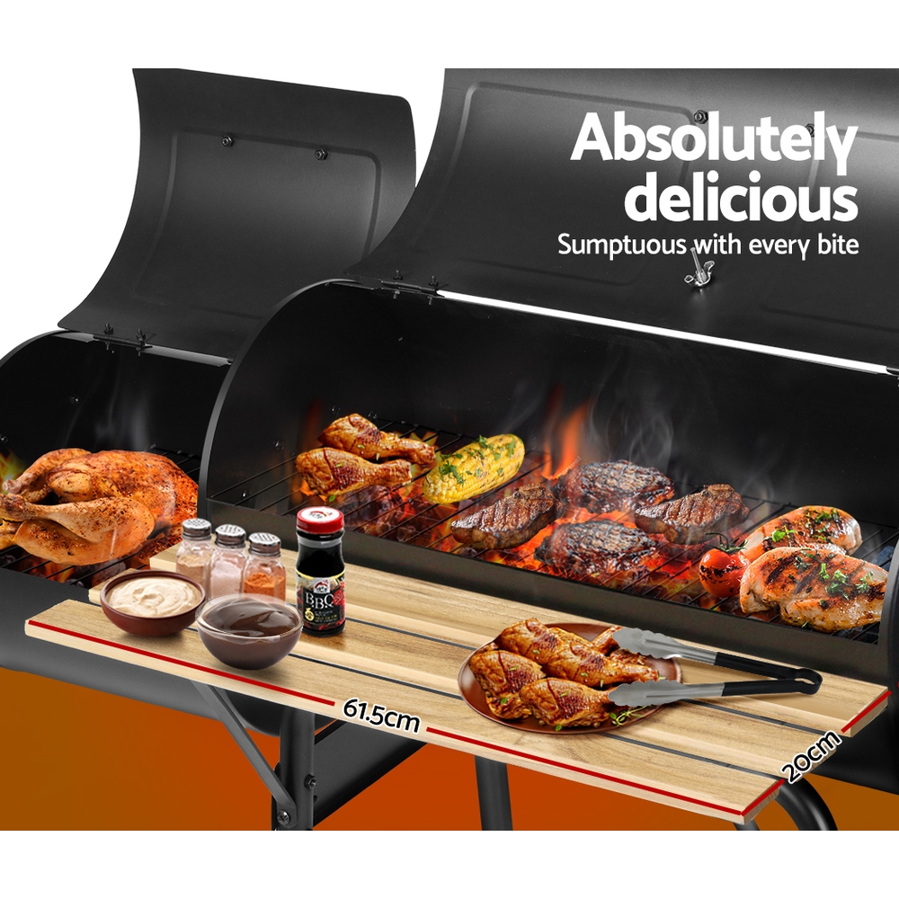 Grillz BBQ Grill 2-In-1 Offset Charcoal Smoker — image 4