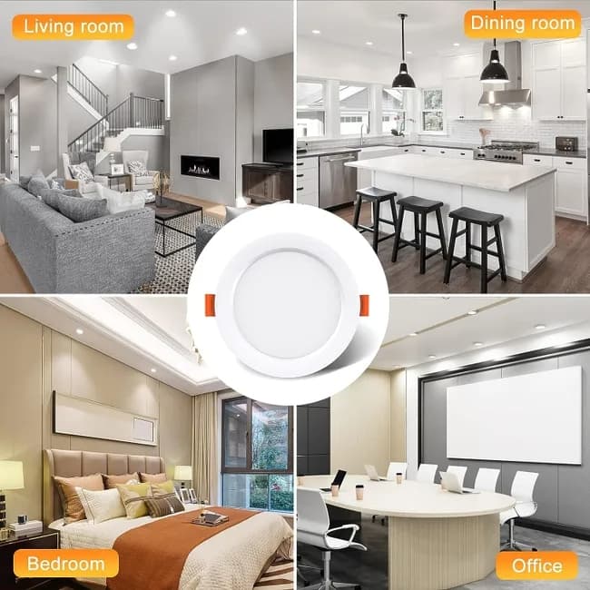 4 pcs LED Spotlight Waterproof IP44 Neutral White Light 4000K, Ultra Thin Design for Bathrooms and Living Rooms — image 4