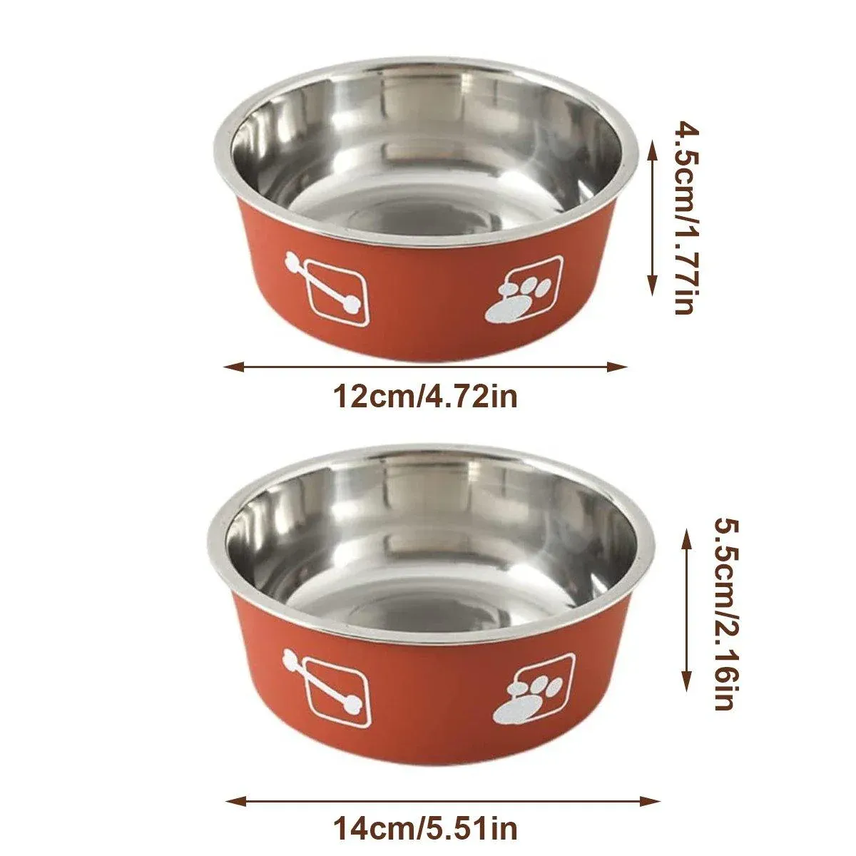 Stainless Steel Pet Bowl Hanging Cat Food Water Bowl Durable for Dogs and Cats - Black-14cm — image 5