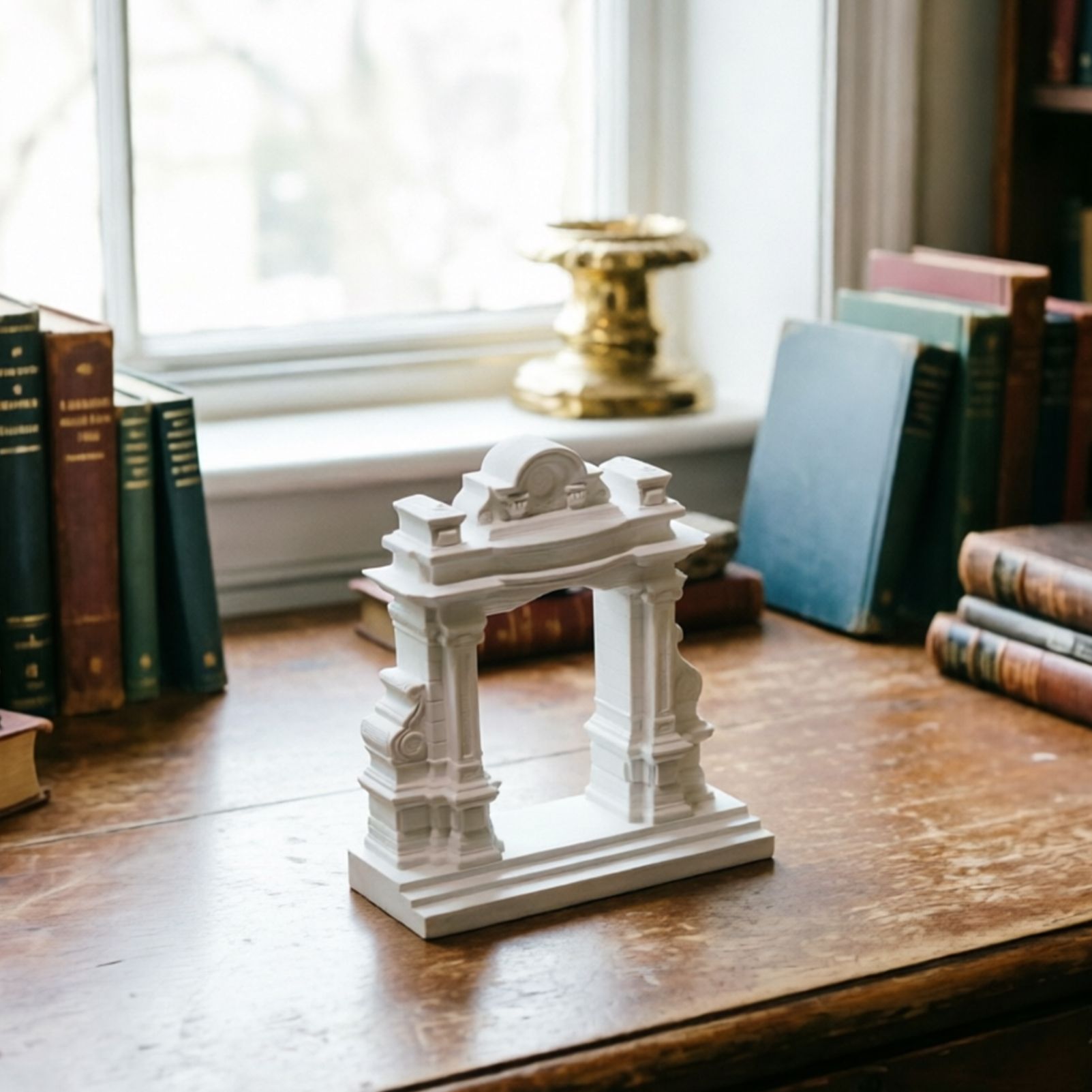 Miniature Roman Arch Model - Handcrafted Plaster Architectural Decor for Bookshelf, Desk & Home Display — image 6