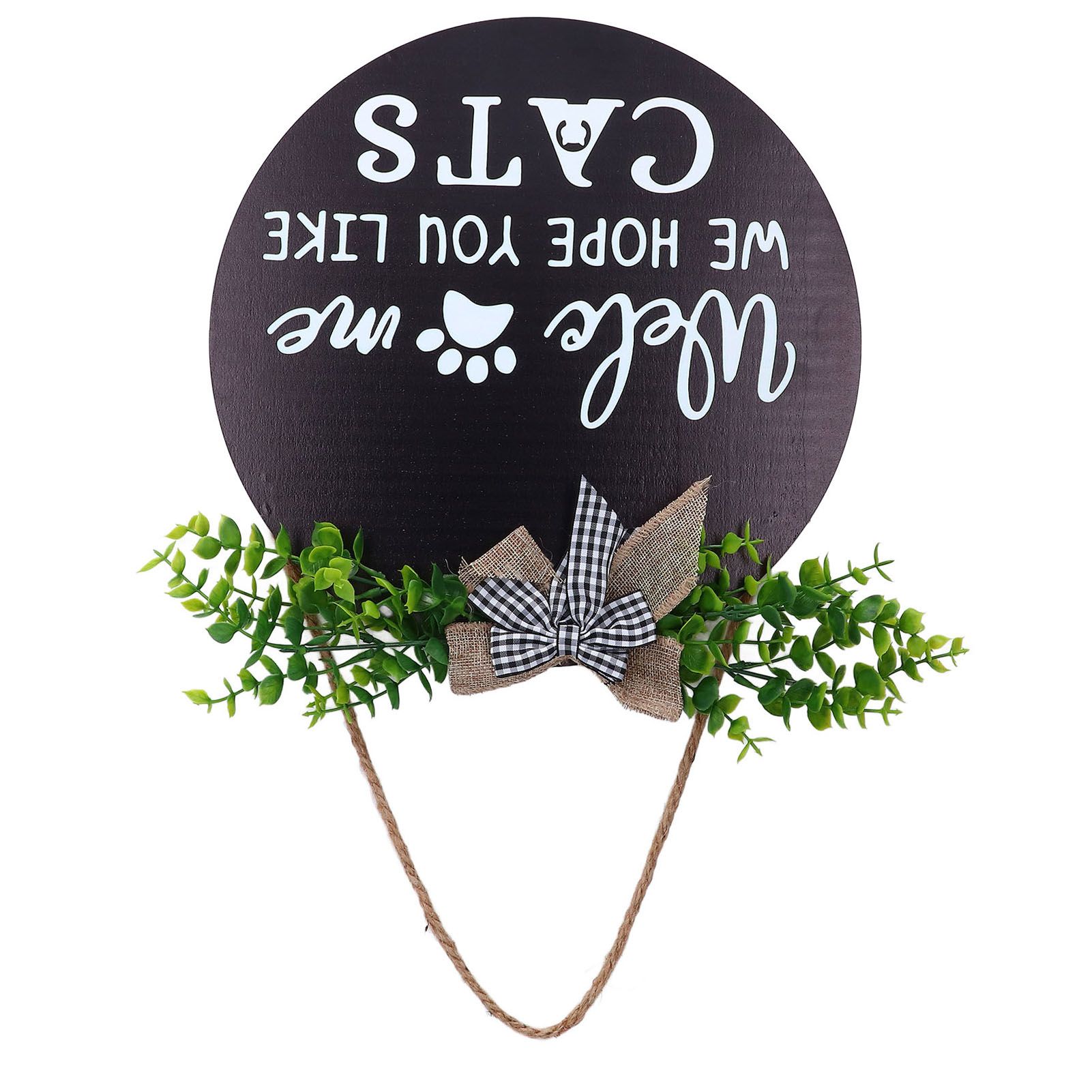 Rustic Welcome Wreath Sign Lovely Farmhouse Front Porch Decoration for Home Decoration — image 6