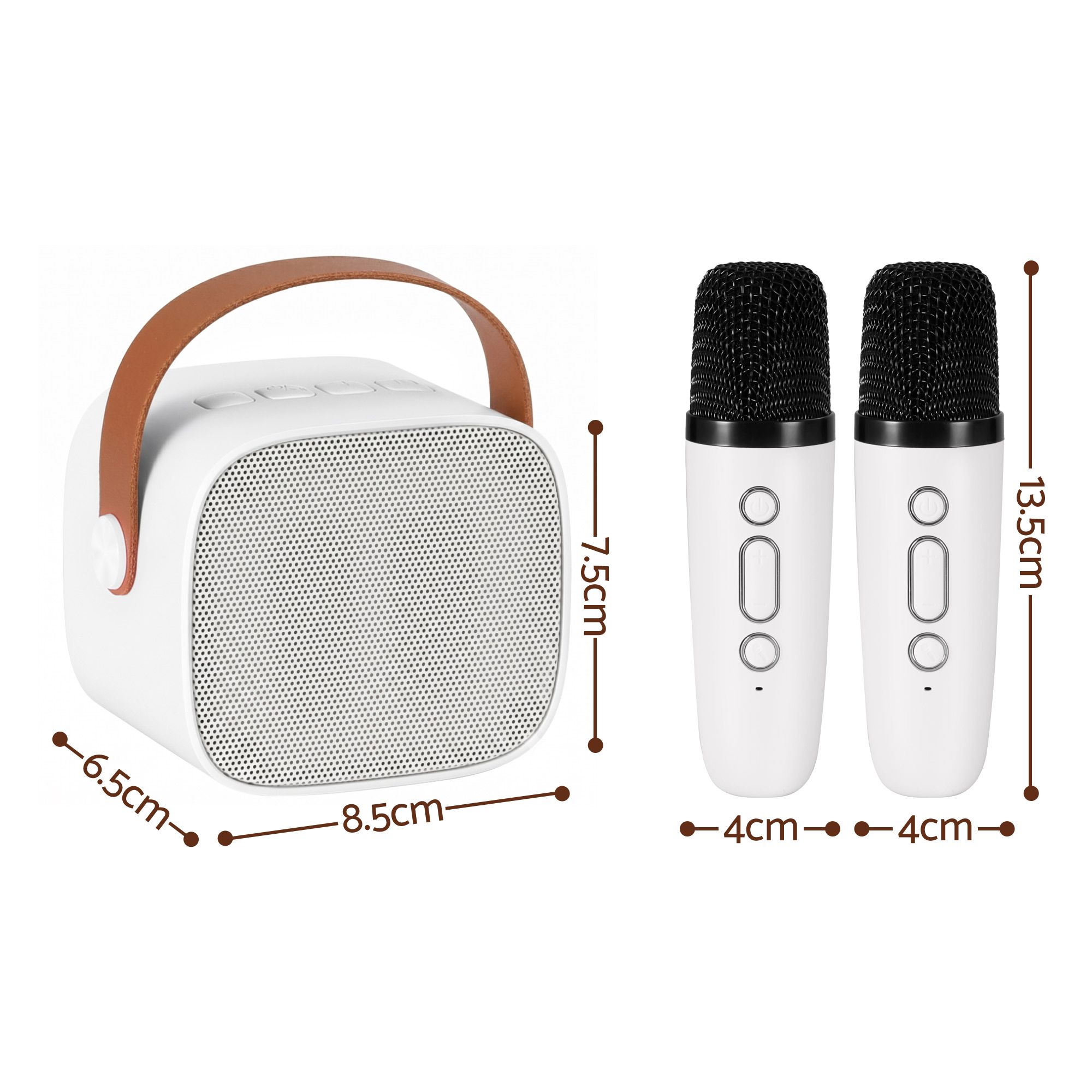 Alpha Mini Portable Karaoke Machine for Adults Kids with 2 Wireless Microphones โ image 2