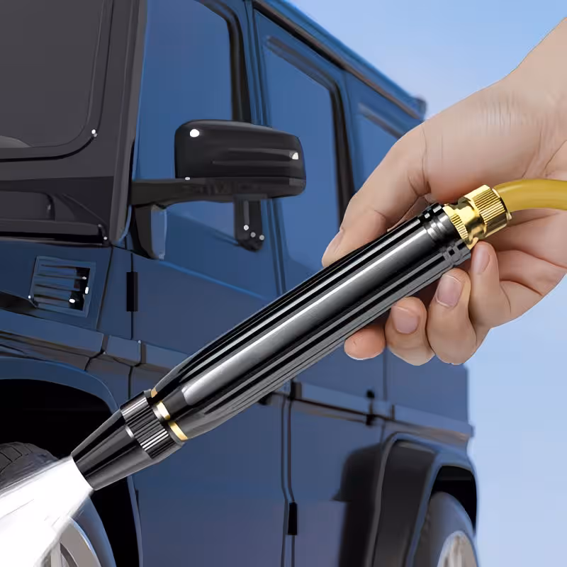 2Pcs Direct Injection High Pressure Car Wash Water Nozzle, Black Pacifier Type for Garden Watering & Ground Washing