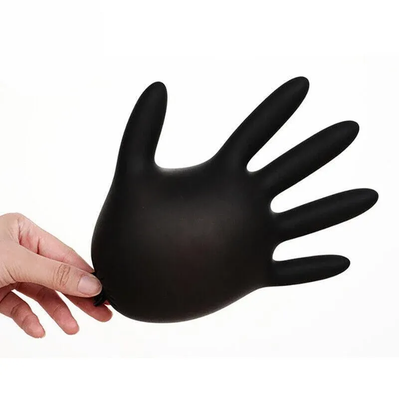 Thick Black Nitrile Gloves Industrial Mechanic Tattoo Tradie Rubber Protection - XL โ image 3
