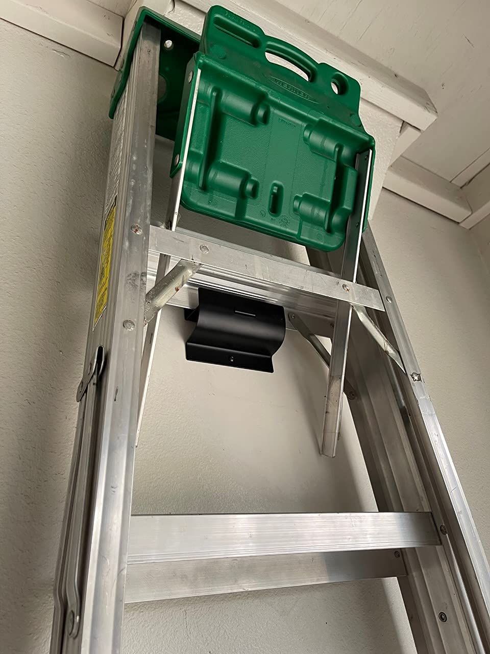 5-in Steel Wall Mount Ladder and Wheelbarrow Hanger,Easy and effortless installation with no assembly required Matte Black — image 4
