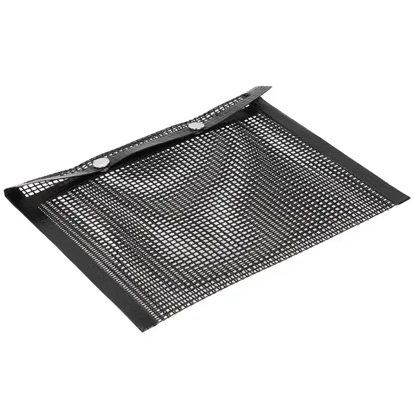 Reusable Non-Stick BBQ Grill Mesh Bag, Heat-Resistant PTFE Cooking Bag for Electric, Gas and Charcoal Grills, Black, 27 x 22 cm โ image 2