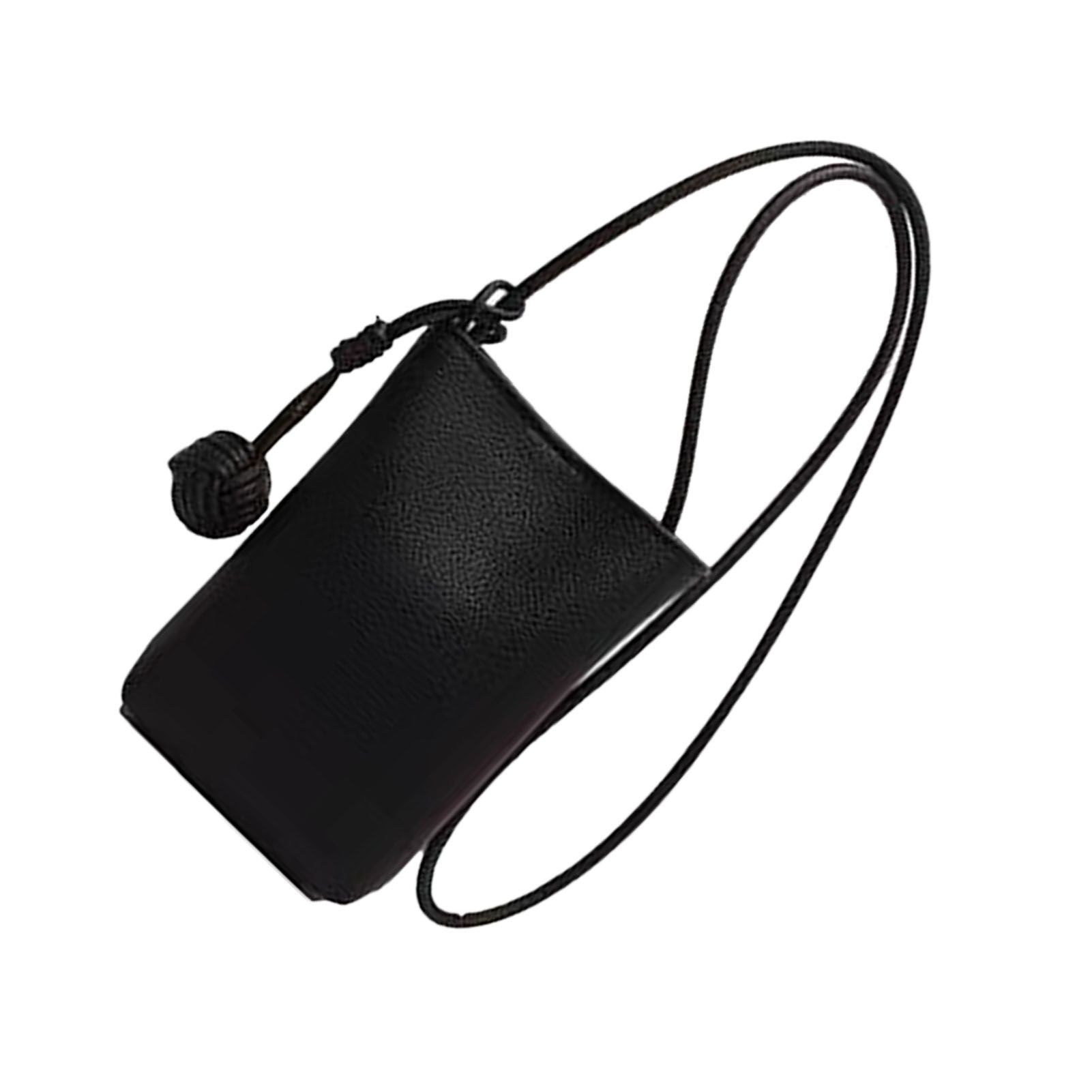 Cell Phone Shoulder Bag PU Leather Cute Mini Wallet Over Shoulder Strap Messenger Bag for Women Black โ image 2