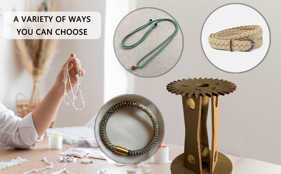 Wooden Kumihimo Marudai Stand – Craft Tool for Braiding and Creative Cord Making — image 6