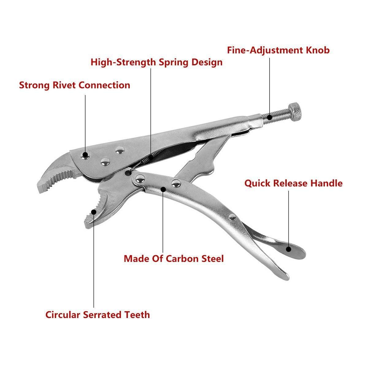 Multi-functional C-type Pliers Strong Manual Grip Round Mouth Clamping Tool - 10inch — image 5