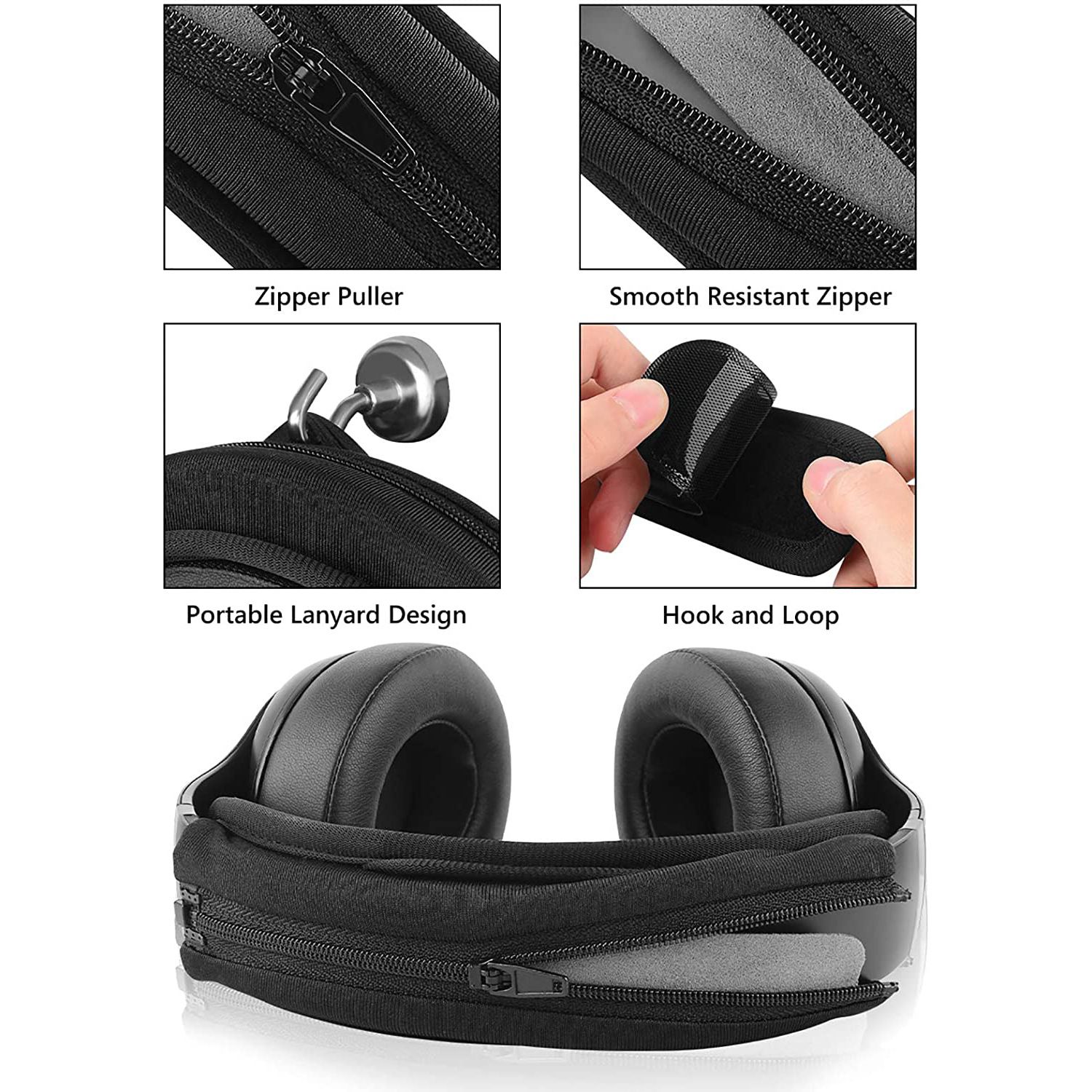 Leather Headband Pad Compatible with Headphones Replacement Band, Headset Head Cushion Cover Repair Part (Black) โ image 2