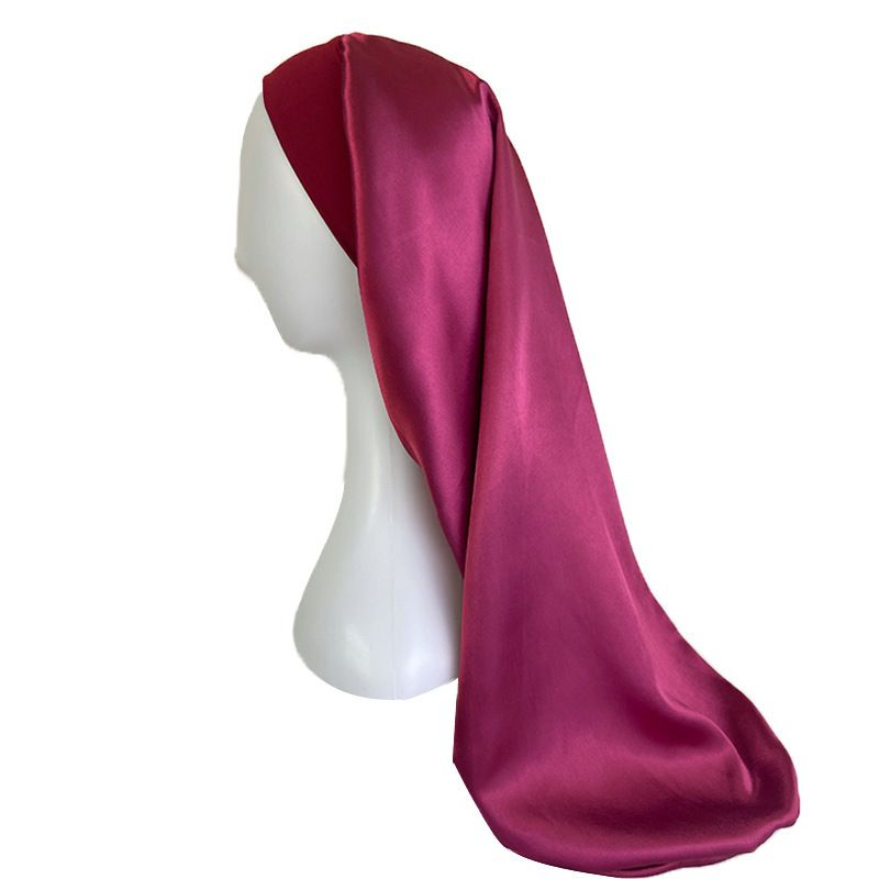 2 Pieces Satin Sleep Cap for Curly Hair and Dreadlock, Long Braids Sleeping Bonnets Silky Hair Bonnet for Women — image 2