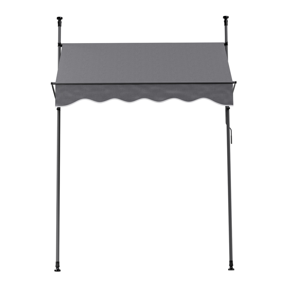 Instahut Window Fixed Pivot Arm Awning Outdoor Door Canopy 2 × 1.8M Grey — image 3