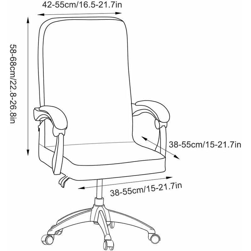 Universal Stretch Office Chair Cover Microfiber Washable Printed Office Chair Cover Stretch Armchair Covers Comfortable — image 3