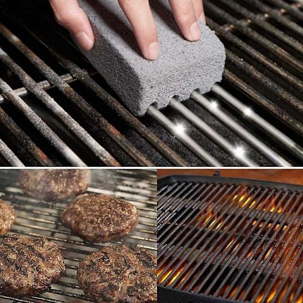 4-Pack Grill Cleaning Stone Blocks for BBQ Grill Plate and Flat Top — image 2