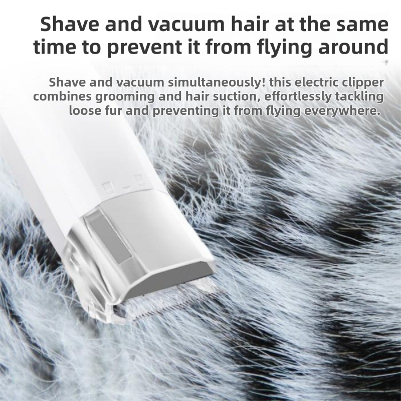 7-in-1 White Multifunctional Pet Grooming Vacuum Kit - Dog Cat Home Barber Shop & Low Noise Shedding Groomer with 1L Large Dust Cup โ image 3