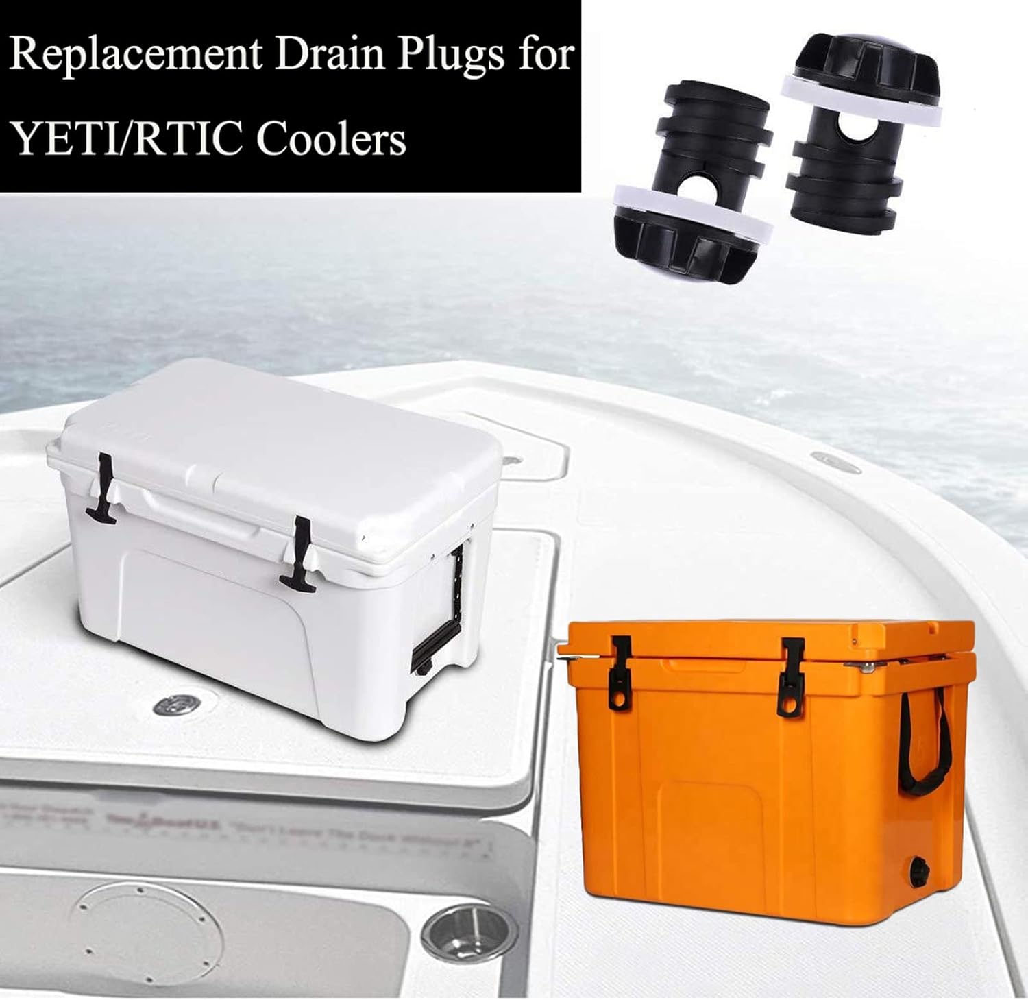 2 Pack Yeti Cooler Drain Plug Replacement Accessories - Compatible with Most Rotomolded Coolers - Leak-Proof Design — image 5