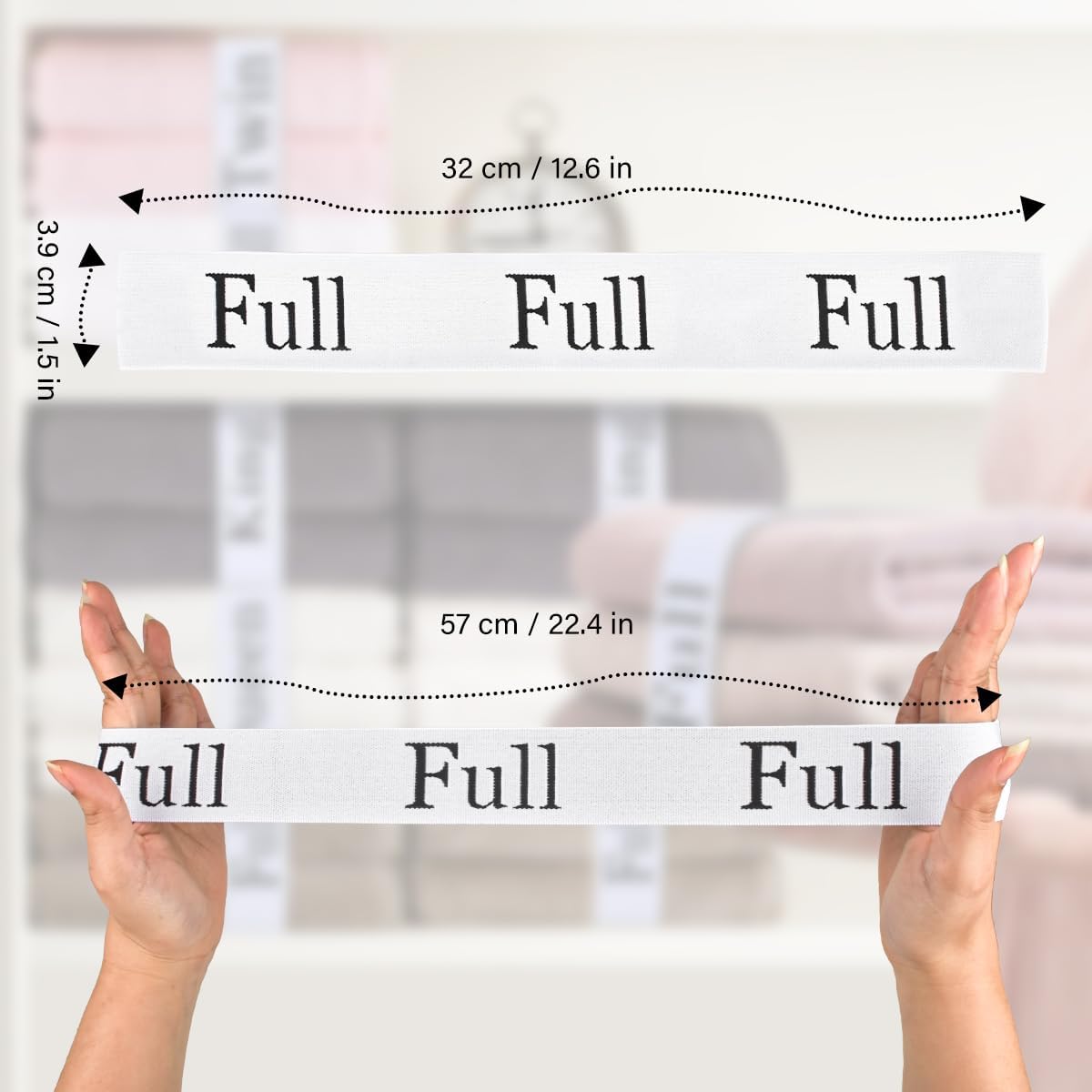 CONLI 8 Pack Bed Sheet Organizer Straps Sheet Organizer Bands for Closet,Storage Label Bands,Flexible Elastic Band for Sheet Maximize Your Storage Space (Full) — image 2