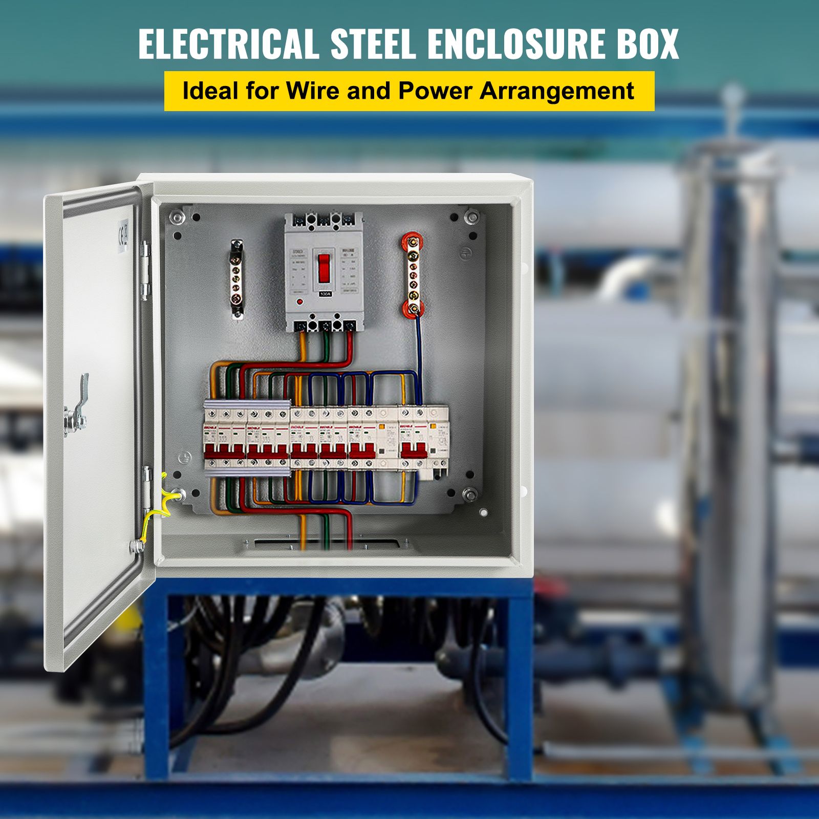 NEMA Steel Enclosure, 12 x 6''steel electrical box electrical enclosur NEMA 4X Steel Electrical Box, IP66 Waterproof & Dustproof, Outdoor/Indoor Electrical — image 2