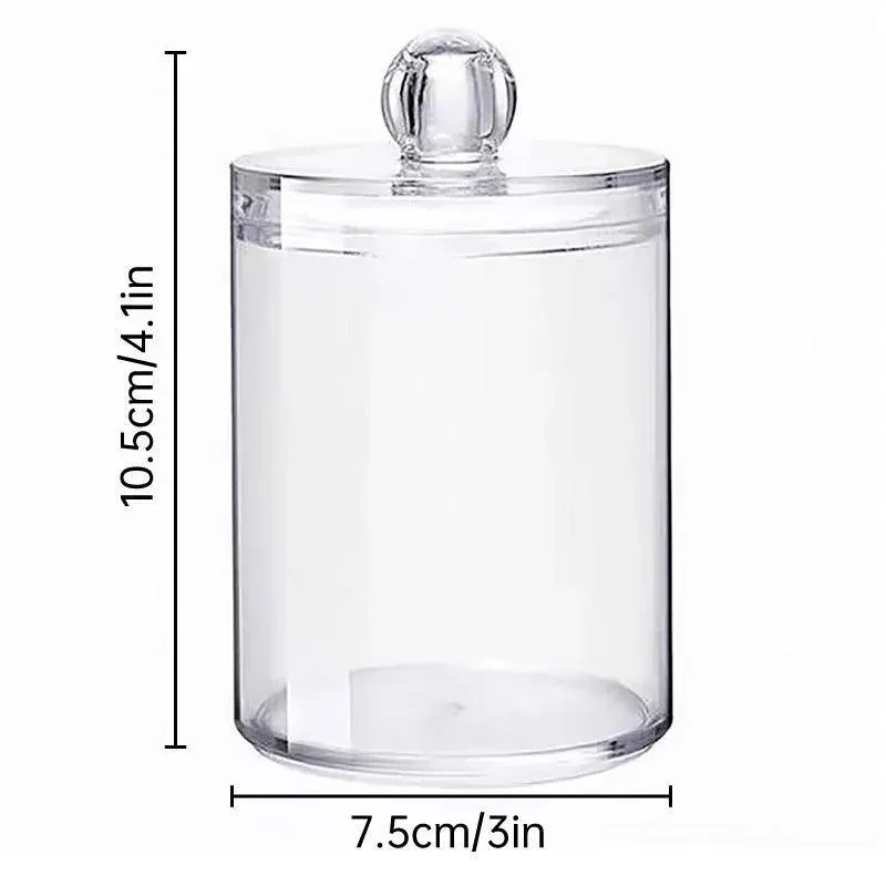4PCS Transparent Cotton Swabs Makeup Remover Pad Storage Box Household Organizer — image 3