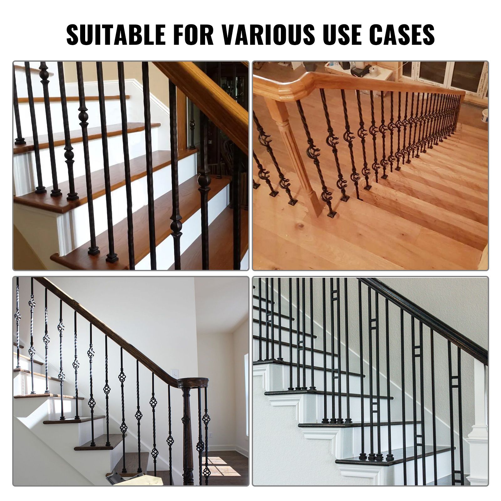 50 PCS Aluminum Alloy Baluster Flat Shoes Wrought Spindles for Staircase — image 6