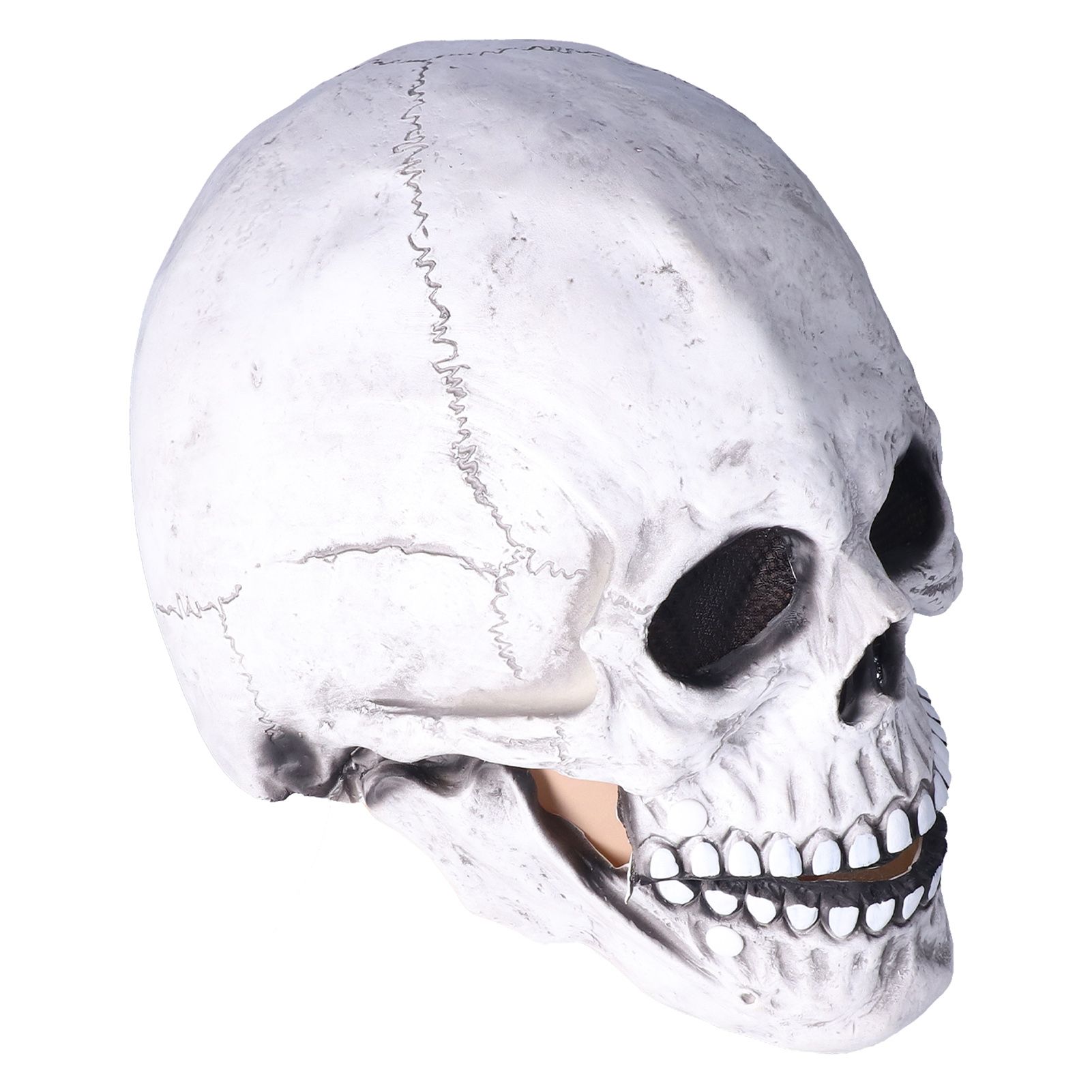 Halloween Skull Helmet Full Head Skull Mask Latex Cosplay Costume Horror Skull Mask for Festival PartyLight Grey โ image 6