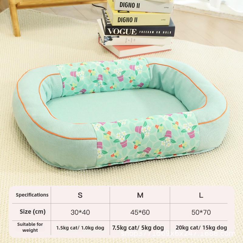 Size S Green Cozy Pet Bed for Small Dogs and Cats - Durable & Chew-Resistant Nest for All Seasons — image 2