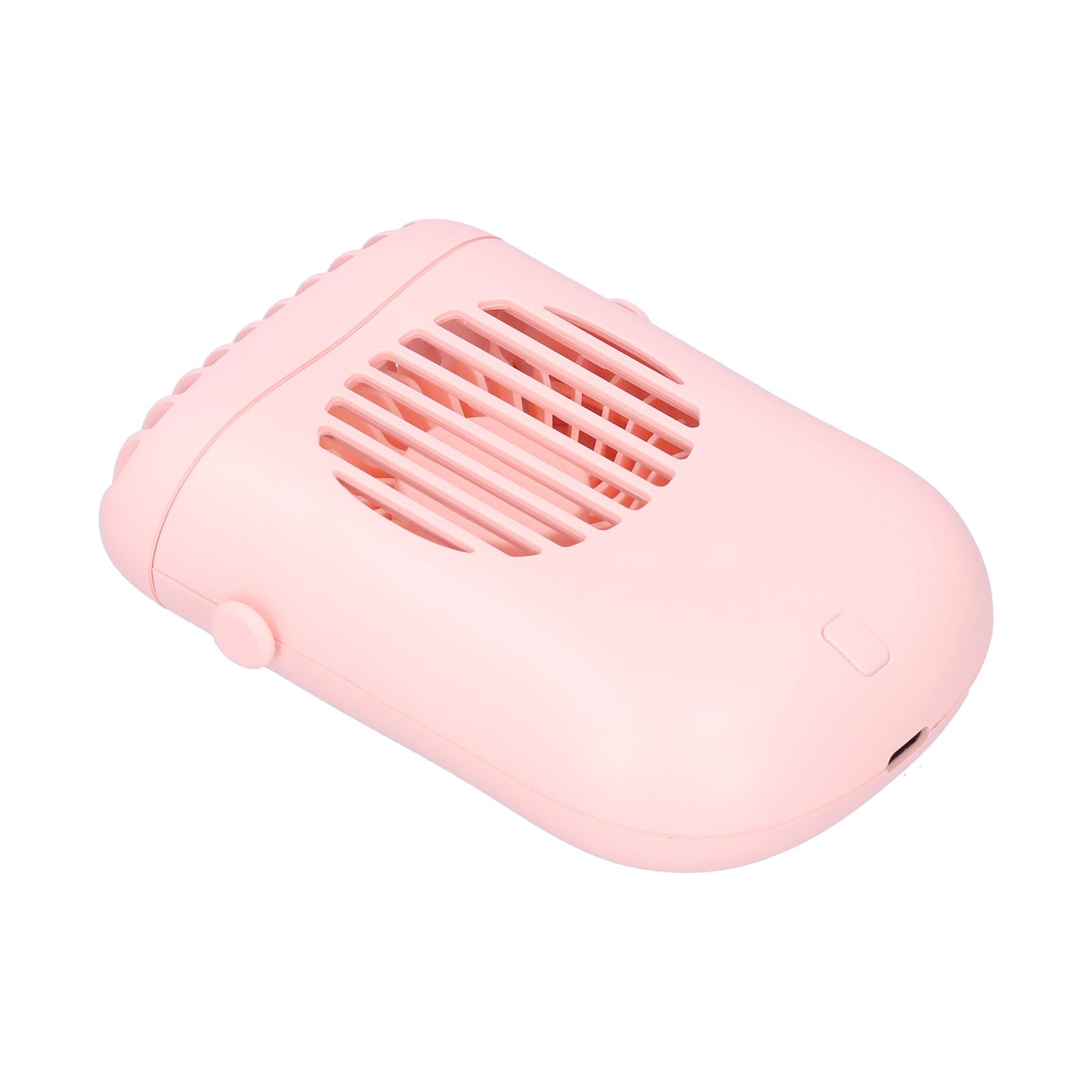 Hand-Held Mini Fan USB Charging Waist Hanging Fan for Home Office Traveling Pink — image 2