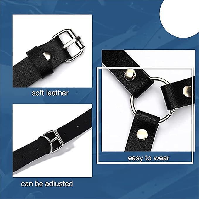 Women's Leather Body Chain Belt with Back Strap Design — image 5
